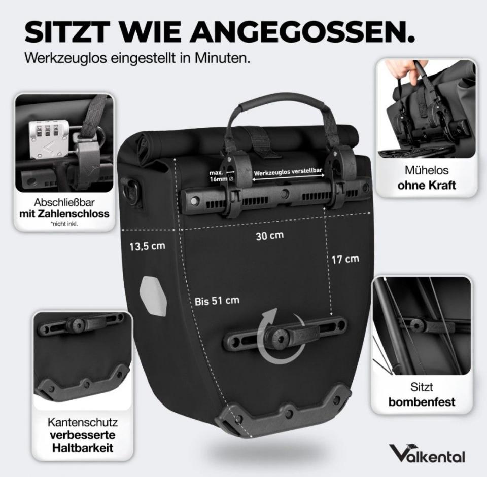 Gepäckträgertasche Valkental 2